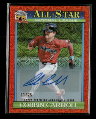 2025 Bowman's Best Orange Refractors Corbin Carroll #/25 #8