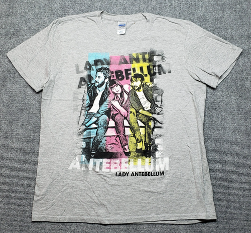 Gildan Softstyle T-Shirt Mens Size L Gray Lady Antebellum Print Short Sleeve - Picture 2 of 9