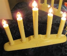 CHRISTMAS CANDELABRA 5 DRIP CANDLES LIGHT-CANDOLIER OB