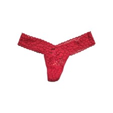 Victoria's Secret THE LACIE THONG PANTY Red Hearts One Size Stretch