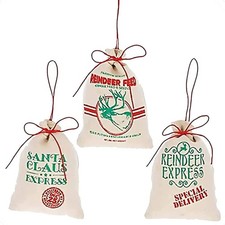 Vintage Christmas Ornament Set, Rustic Farmhouse Decor, Tree Hanging Decorati...