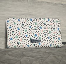 Fossil Caroline Women's slim bifold Wallet Speckled Hearts Pattern