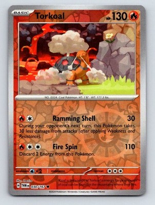 Torkoal Reverse Holo Common SV06: Twilight Masquerade 030/167 NM