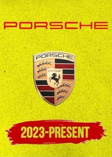 Porsche Logo Timeline Poster 12x8in Metal Sign Emblem 911 Boxter Garage Car d