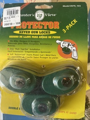 protector keyed gun locks 3 pack new old stock