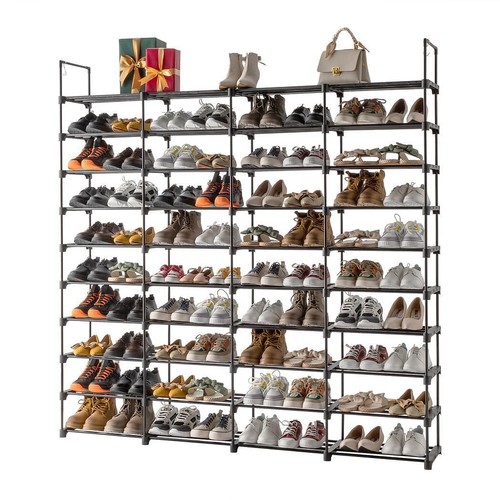 10 Tiers Shoe Rack Storage Organizer Shoe Shelf Organizer for Entryway Holds 80 - Picture 6 of 8