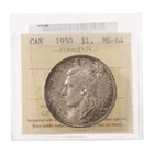 1 Dollar 1950 FWL ICCS MS-64