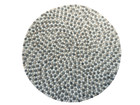 Handfelted Weave: Natural Round Rug - 100cm Diameter with 2.2cm Ball