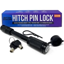 Lockable Hitch Pin Lock 5/8 inch Keyed 2 inch Receiver Trailer Bike Rack 3.5"