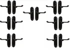 Matt Black door handles pack of 7 (pairs) Shaped Scroll design 168x42mm
