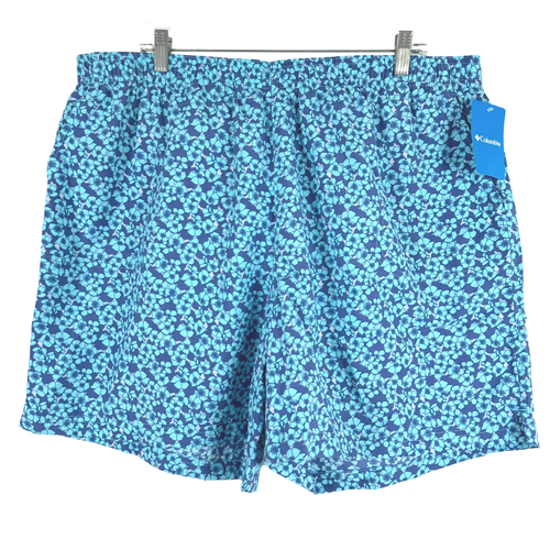 Columbia Sandy River Printed Shorts Womens 2X Blue Floral Nylon NWT SS-1669