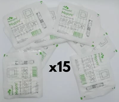 MOLNLYCKE Mepore 9cm x 10cm Adhesive Surgical Dressings - Pack of 15
