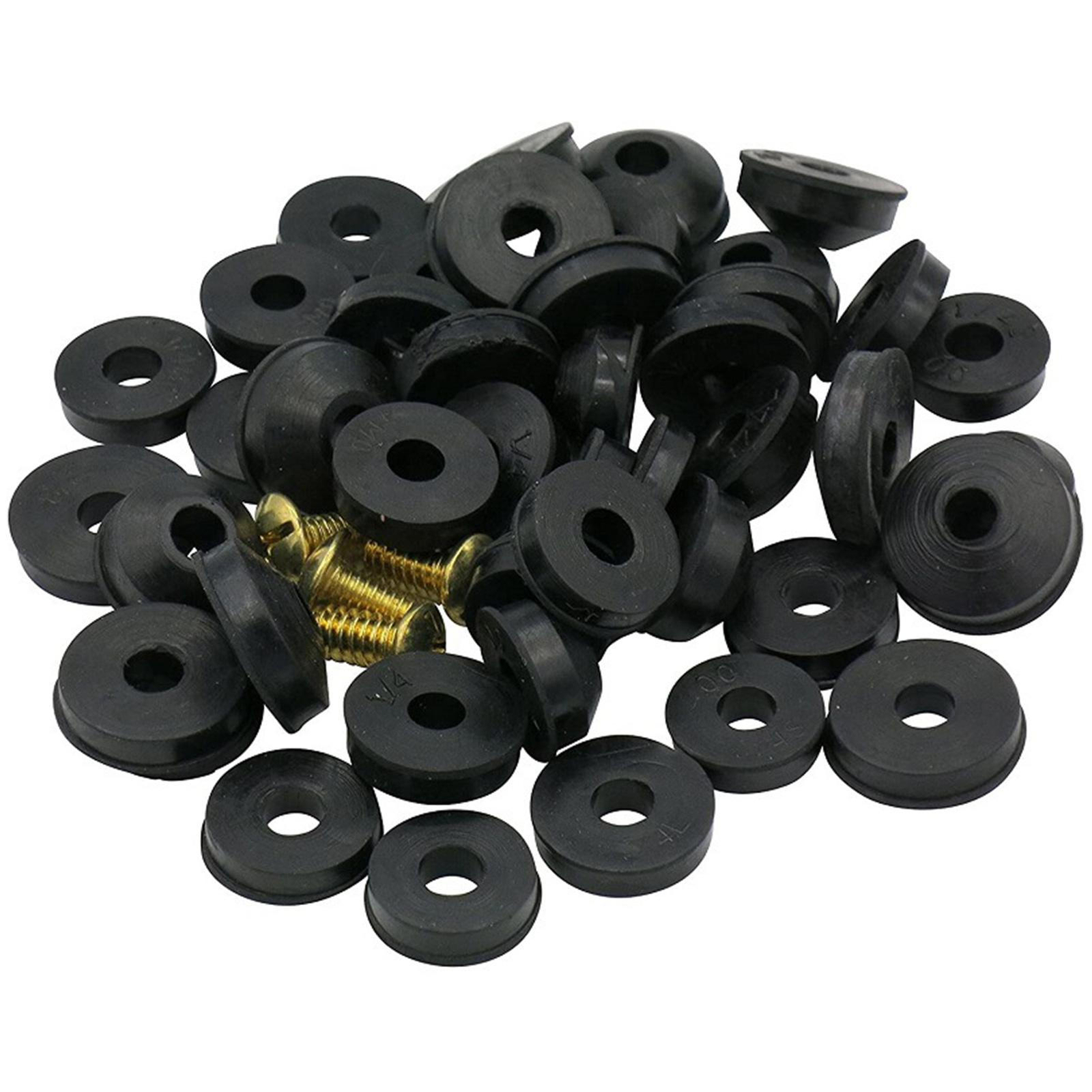 58Pcs Flat Rubber O-Ring Seal Hose Gasket Rubber Washer Lot For Faucet Grommet