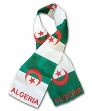 Algeria Country Lightweight Flag Printed Knitted Style Scarf 8"x60"