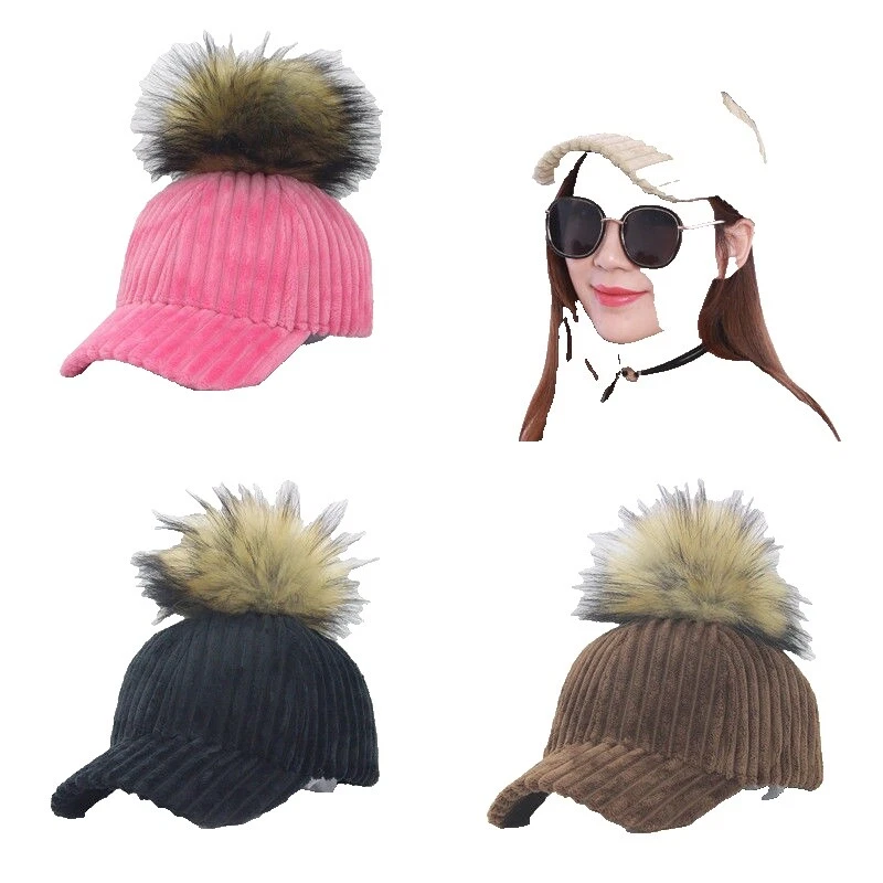 Gorras de béisbol Hip Hop sombreros de piel para mujer