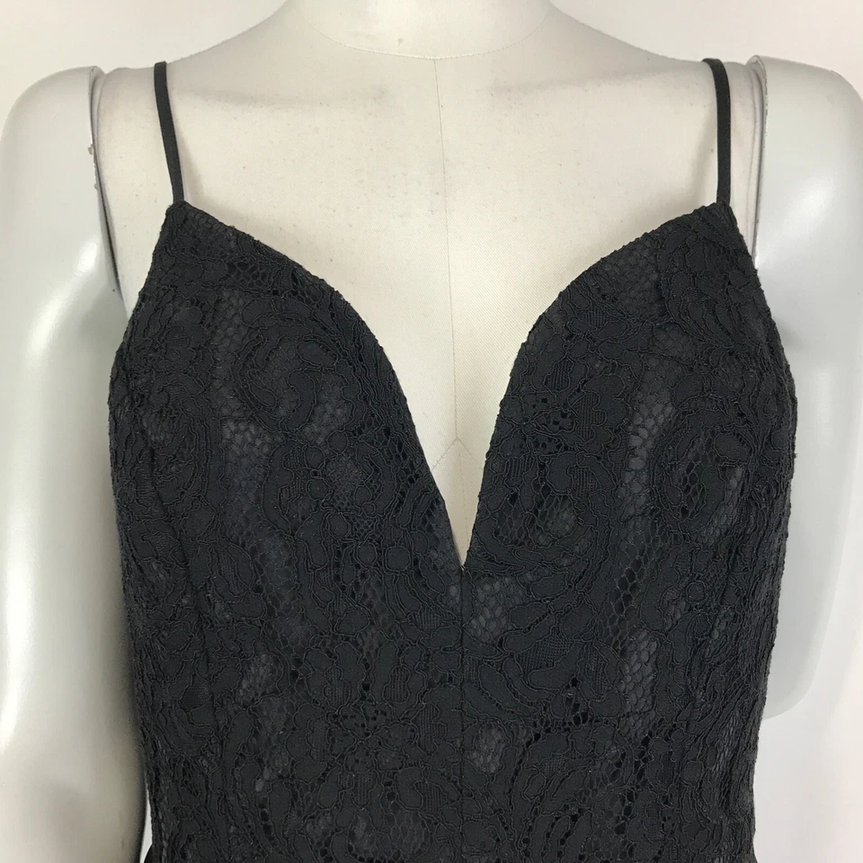 Pilgrim Dress Black Size 12 Lace Spaghetti Straps A Line Cocktail Party Women's - image 2 of 4