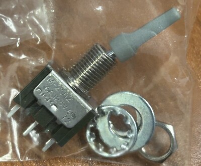 NKK M-2012 Toggle Switch ON/ON 2 Position 6A 125VAC - Gray Plastic