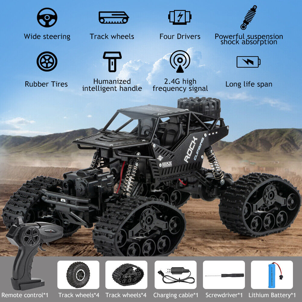 Carro A Control Remoto Grande 4x4 Con Suspension Motor Doble Escala 1/12  Calidad