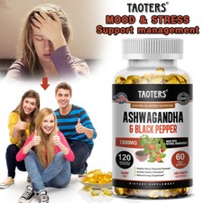 Ashwagandha High Strength Stress Fatigue Anxiety Relief Nervous System Healthy