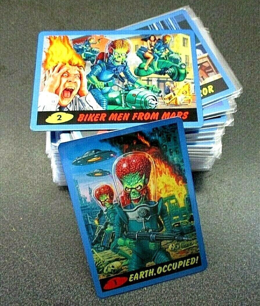 Mars Attacks Uprising Occupation BLUE METAL SET 45 CARDS Topps