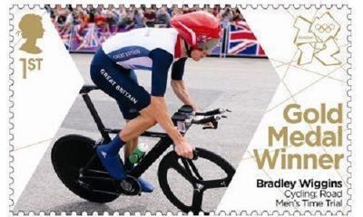 GB Olympic Gold Medal Bradley Wiggins Cycling Road single MNH 2012