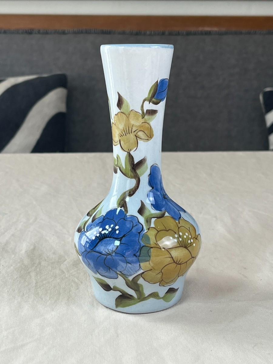 Vintage VEE JACKSON California Pottery Vase - Hand Painted