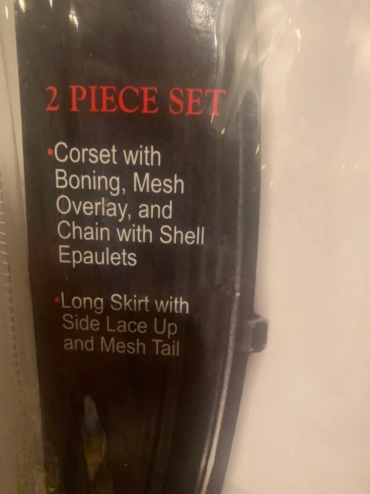 Nuevo Disfraz de Sirena Canción de la Sirena Servicio de Labios Adulto Talla L Corsé y Falda Larga Foto 3 de 4