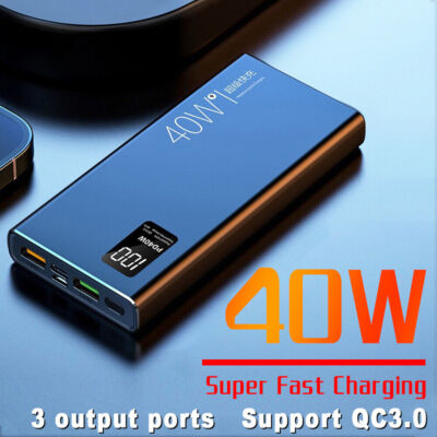 300000mAh Power Bank Portable USB Super Fast Charger External Battery PD 18W