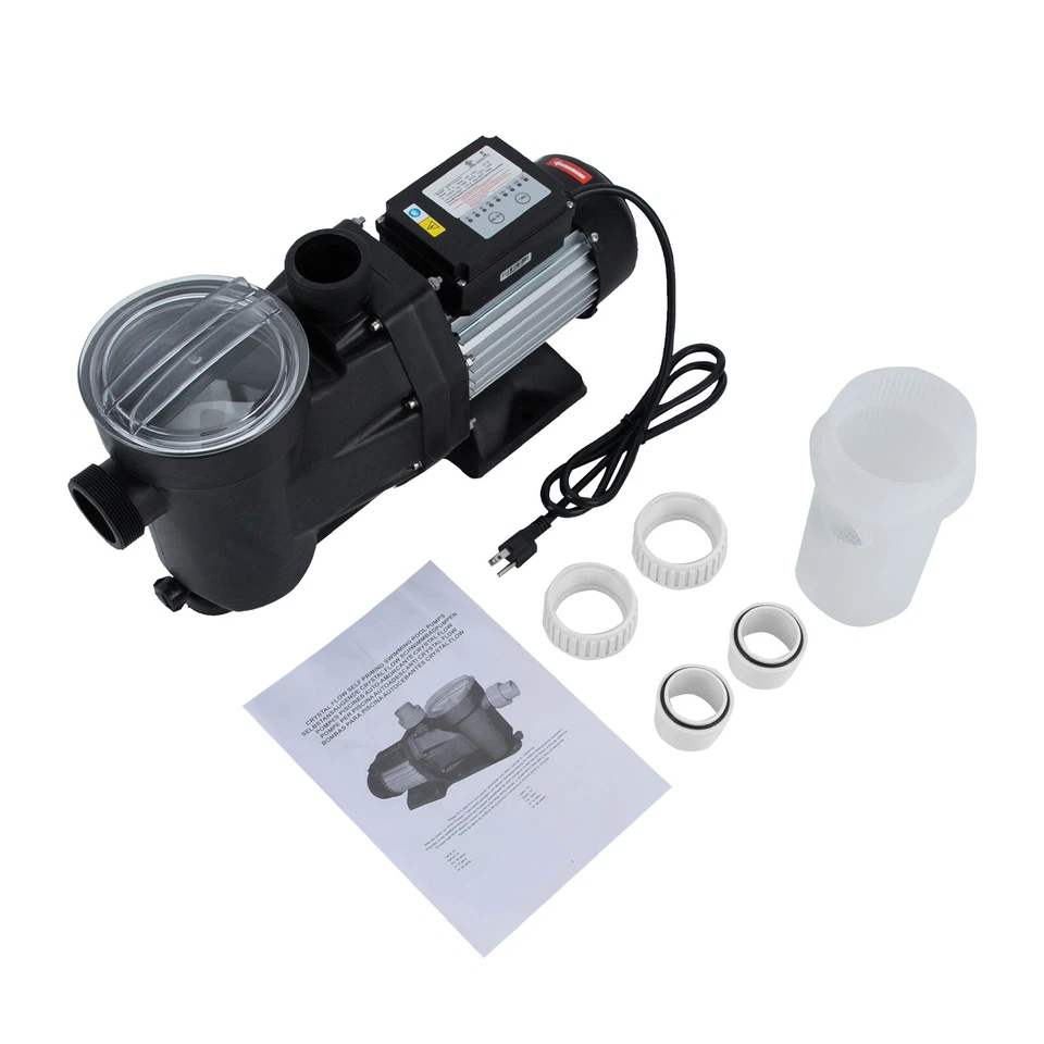 1.5HP Single Speed Pool Pump with Timer, 422.68qt/min Flow Rate, 52ft Lift - Image 4 of 4