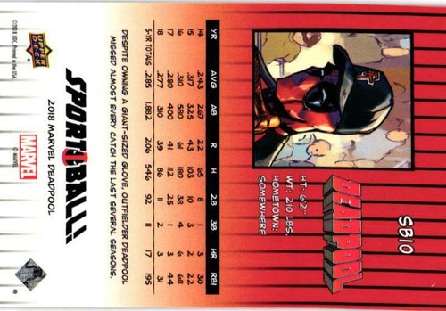 MARVEL 2019 UPPER DECK DEADPOOL PICK YOUR CARD SPORT BALL INSERT - Picture 13 of 39