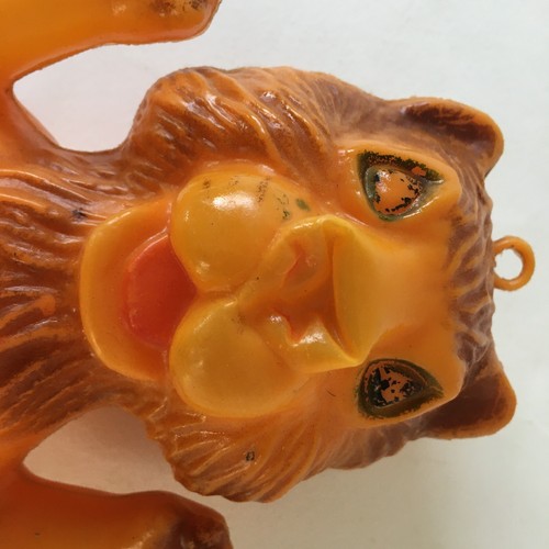 Halloween Blow Mold Plastic Toy Carnival Prize Hong Kong 10" Lion Oz Vintage 60s - Picture 3 of 15