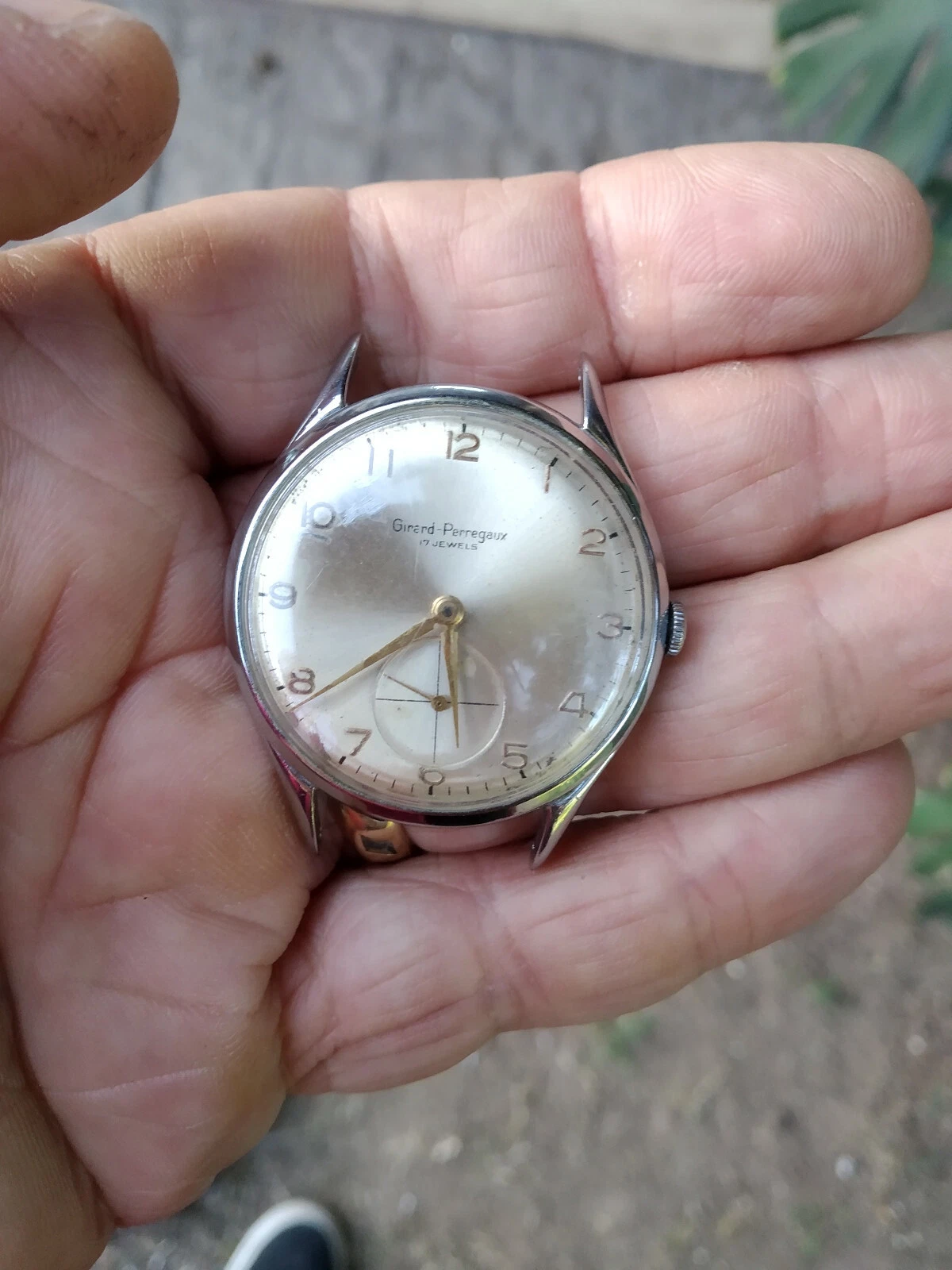 Girard Perregaux — GIRARD PERREGAUX SUB SECOND FANCY LUGS HAND WIND SERVICED ALL ORIGINAL CROWN