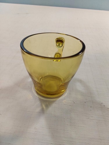 Vitrosax Italy Tazza Caffè Tè Tazza Espresso Vetro Giallo Ambra Lotto di 2 - Foto 10 di 24