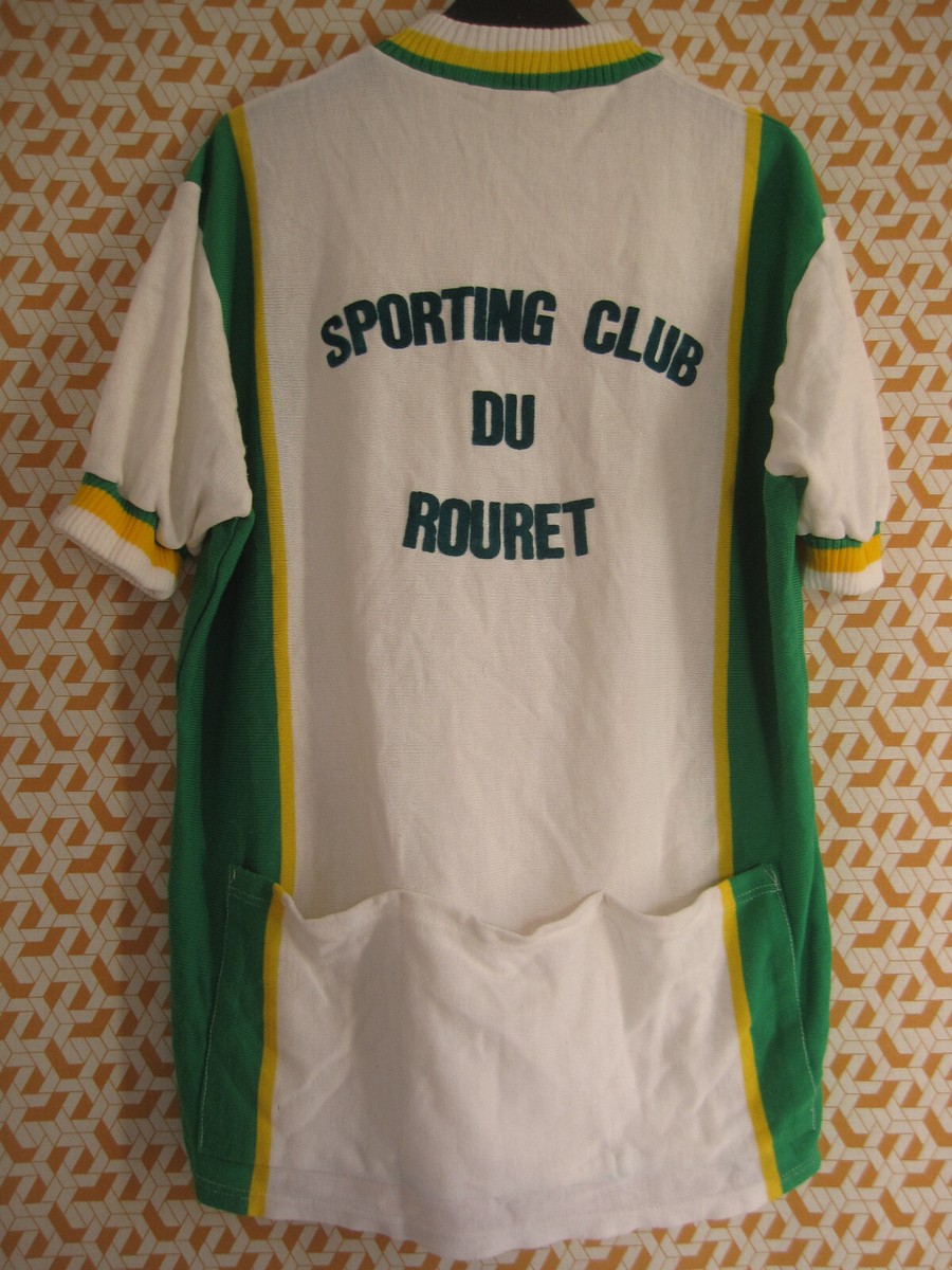Maillot Cycliste Vintage Courtelle – Le Rouret Sporting Club, Années 70, Taille XL