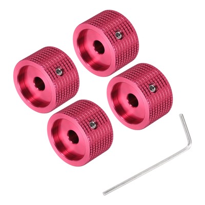 4 Stück Gitarrenknöpfe Metall, Lautstärke Ton Knöpfe 1/4'' x 1'' x 0,6'', rot