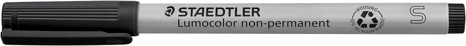 STAEDTLER Lumocolor Universal Pen, Fine, Felt Tip, NON Permanent Marker, 0.6mm