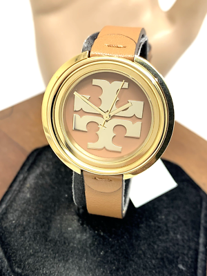 Tory Burch Women's Watch TBW6201 Quartz Brown Dial Gold Leather