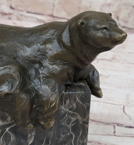 Polar Bear Bronze Sculpture Statue By Miguel Lopez (Milo) France Genuine Deal - Bild 8 von 10