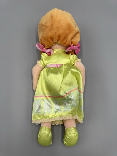 Disney Princess Frozen Young Anna 12” Plush Stuffed Doll Green Dress Animator - Zdjęcie 4 z 7