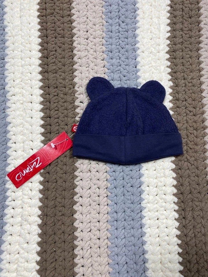 Sombrero polar con oreja de oso bebé Zutano 12M - azul marino - nuevo con etiquetas Foto 2 de 3