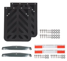 Semitruck Mud Flap, Weight Kit 2PK 24"x30"Mud Flap, Universal Weight & Hanger