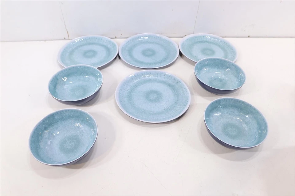 Camp4 Deep Water Melamin-Geschirrset Teller Schüssel 8tlg Camping Outdoor Wohnwa