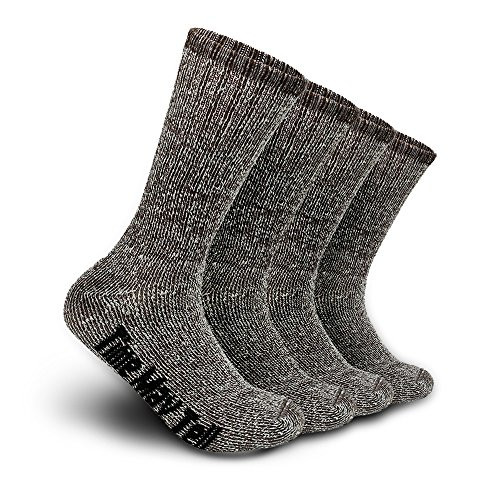 Mens Merino Wool Hiking Cushion Socks Pack (2/4 Pair ,6-13 9-13 Brown(2 Pairs) - Picture 1 of 5