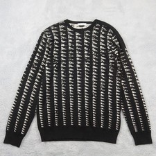 Versace Pullover Herren Gr. L Jacquard Sweater Crewneck Designer Jeans Couture