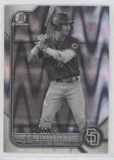 2022 Bowman Draft Chrome Black & White RayWave Refractor Rosman Verdugo 2qw