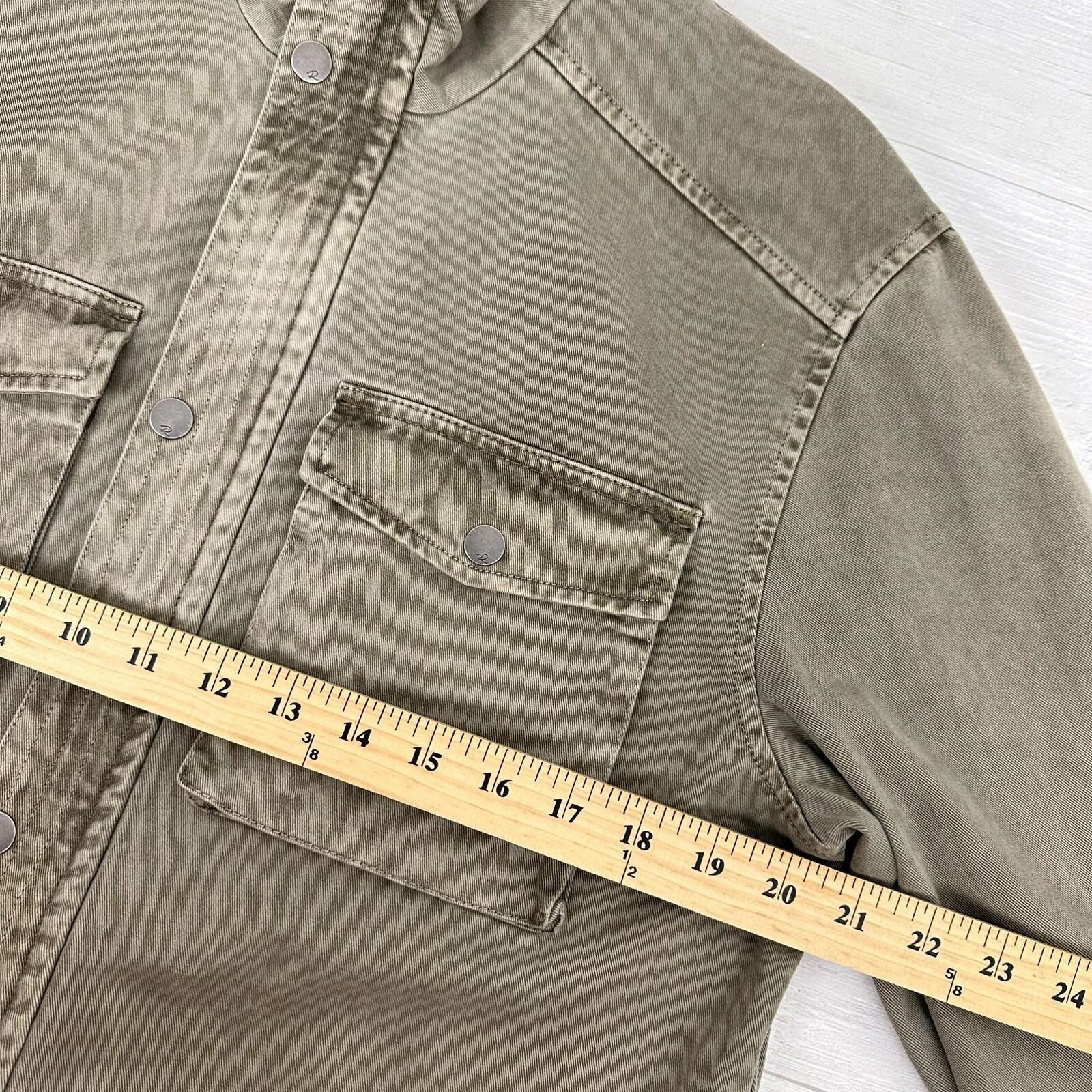 Rails Porter Field Utility Jacket Men Size S Sage Green Pockets Full Zip Army image 13