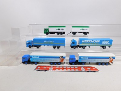 5x Wiking H0 1:87 LKW MAN: Kerkhoff+Duscholux+Haniel Spedition NEUW #DD604-0,5