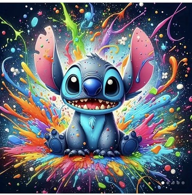 Diamond Painting Set Diamantmalerei Disney Stitch 30x30cm Steine Nach zahlen