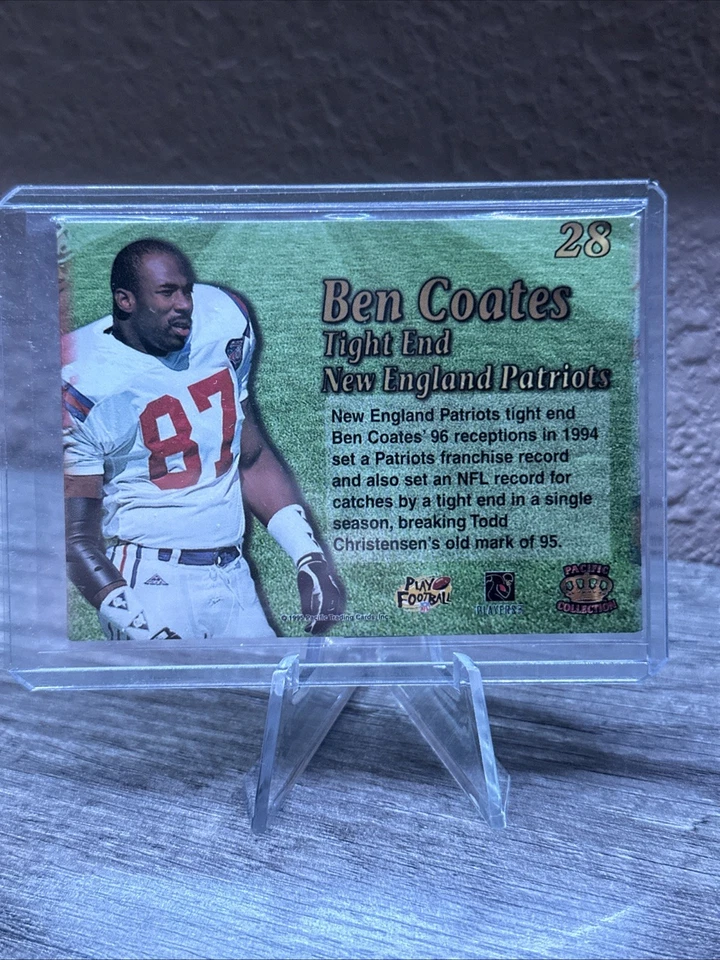1995 Pacific Triple Folders - Ben Coates #28 - Image 2 of 3