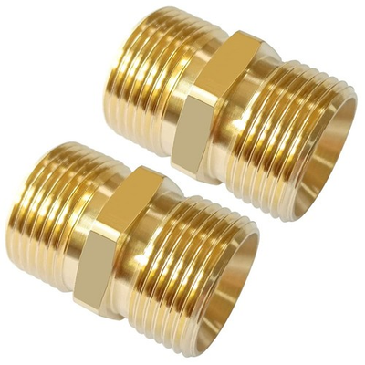 #ad 2PCS Brass Pressure Washer Coupler M22 14mm Male x M22 15mm Male Thread 4500P $13.48